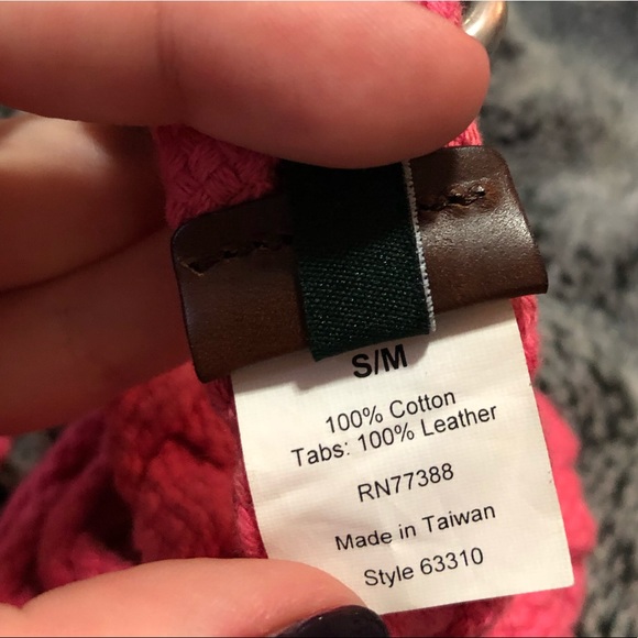 JCrew washed-out pink braided rope belt, D-rings, S/M 41” - Picture 2 of 3